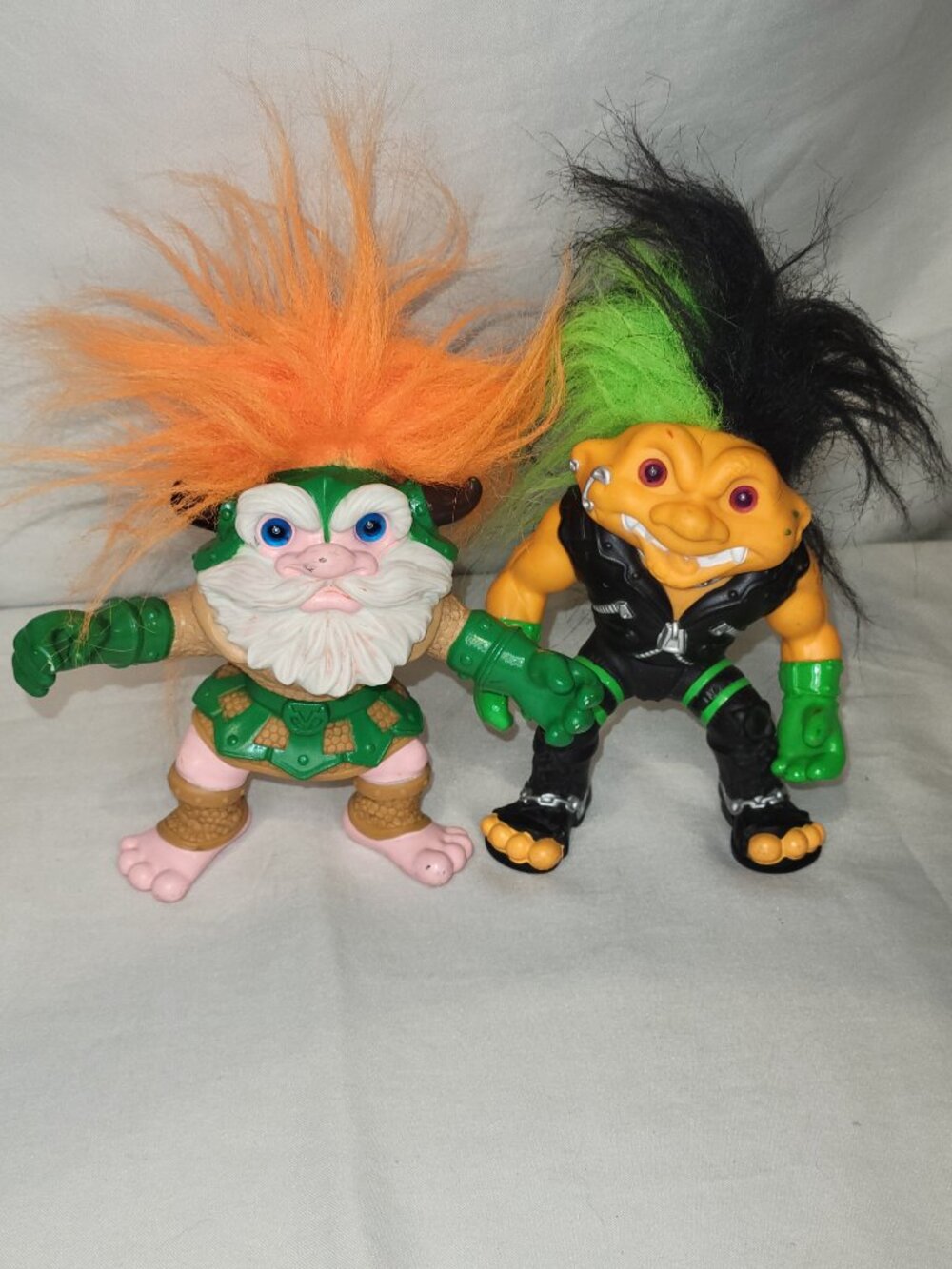 Hasbro 1992 Vintage Battle Troll Dolls Action Figures Punk and Viking Sven
